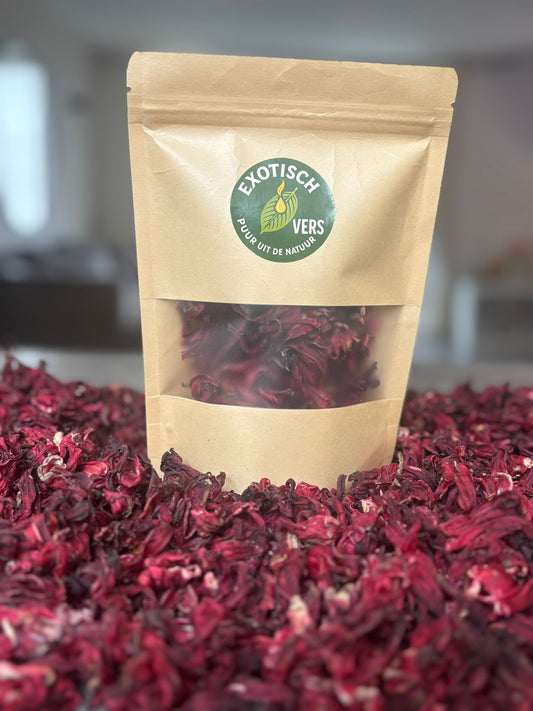 PRE-ORDER Tropi-thee Rode Hibiscus (gedroogde Sjuru bloemen)