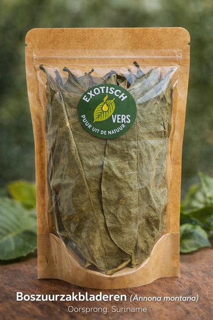 Gedroogde Boszuurzakbladeren (Wilde Variant) - Surinaamse Zuurzak Thee | 100% Puur & Handgeplukt
