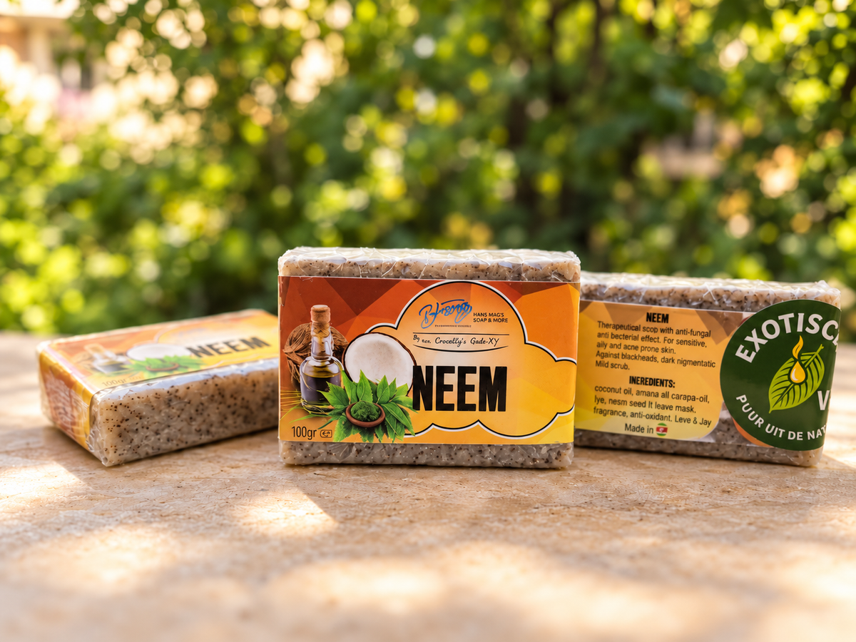 Handgemaakte Neem & Krapa zeep van ExotischVers
